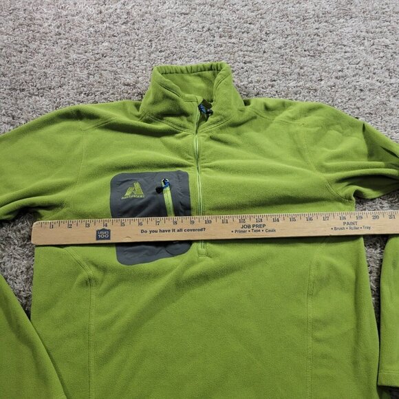 Eddie Bauer First Ascent Fleece Mens Small Green 1/4 Zip Pullover - Picture 3 of 7